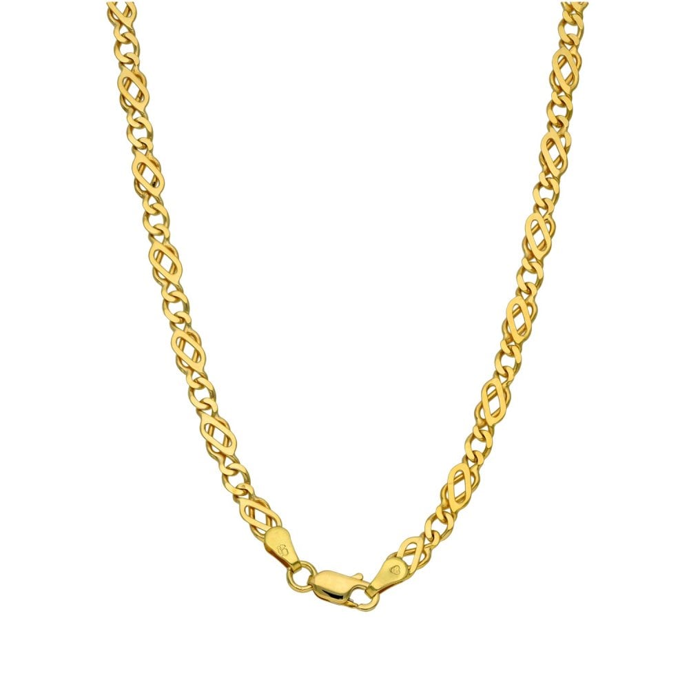 9ct Yellow Gold 18" Celtic Style Chain - 9.3g