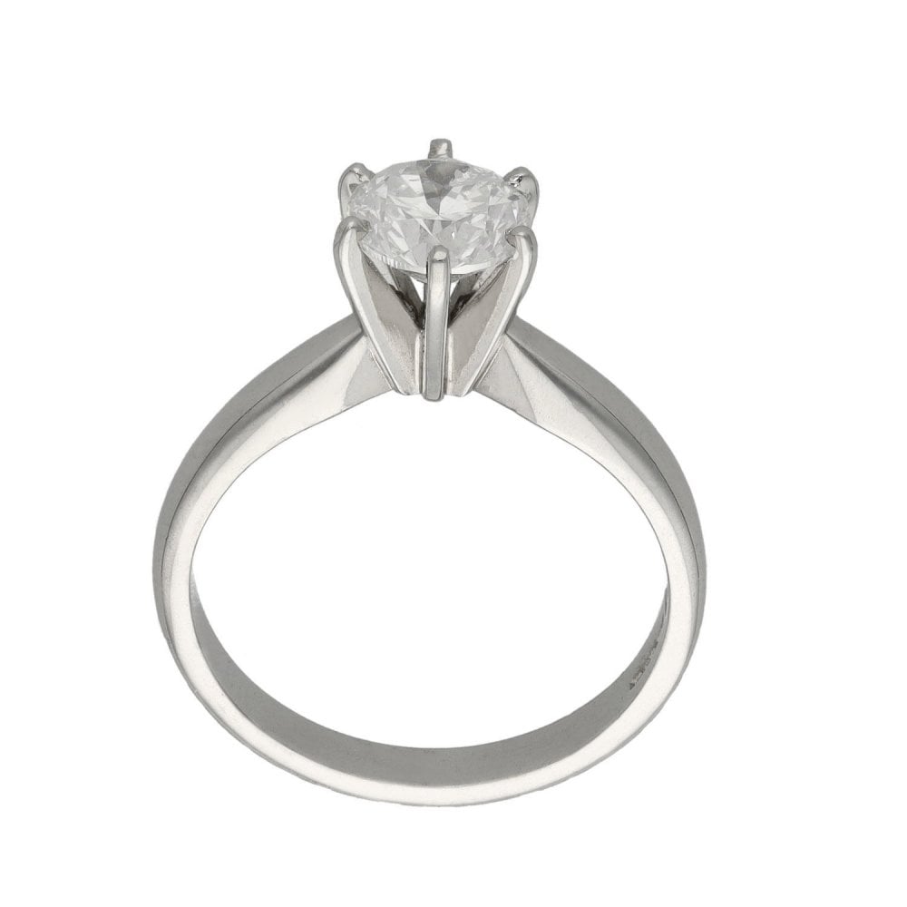 Ladies 18ct White Gold Diamond Engagement Ring - 1.01ct