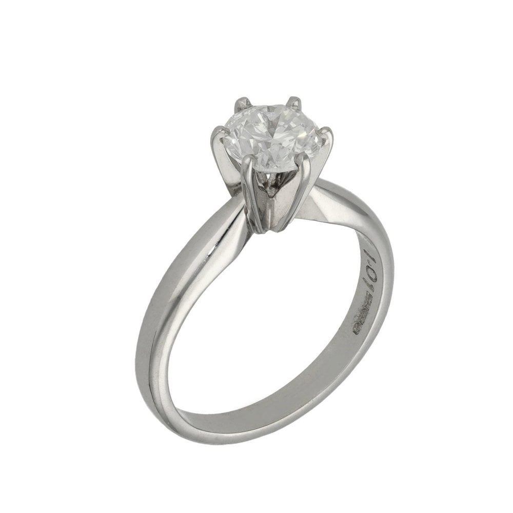 Ladies 18ct White Gold Diamond Engagement Ring - 1.01ct