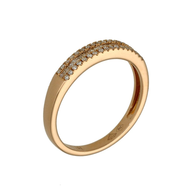 Ladies 18ct Rose Gold Diamond Set Eternity Ring - Size M