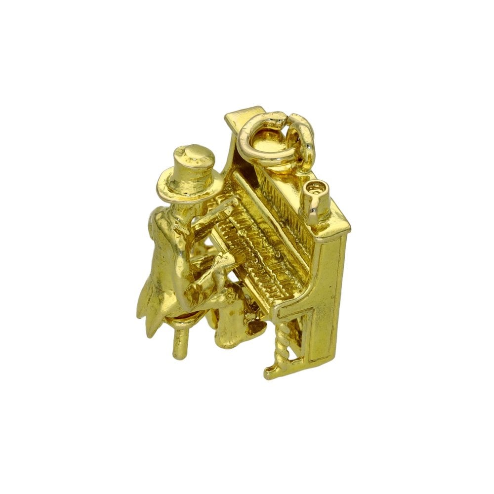 9ct Yellow Gold Pianist Charm - 4.6g