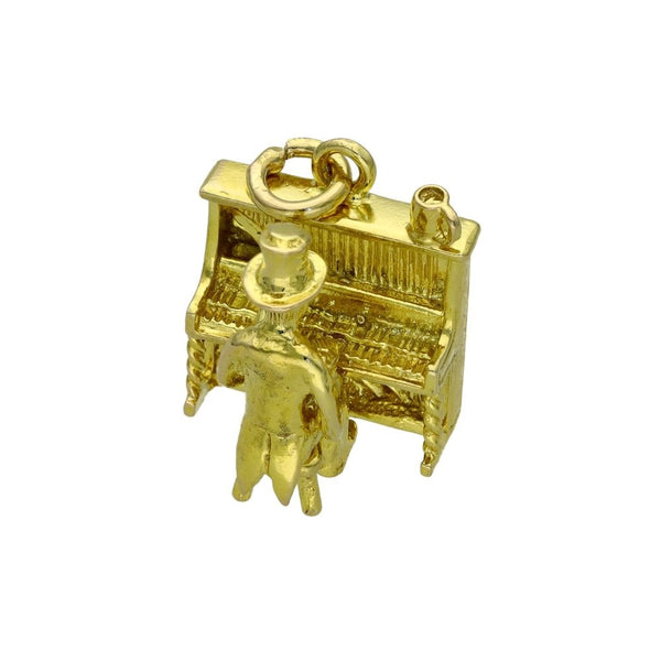 9ct Yellow Gold Pianist Charm - 4.6g