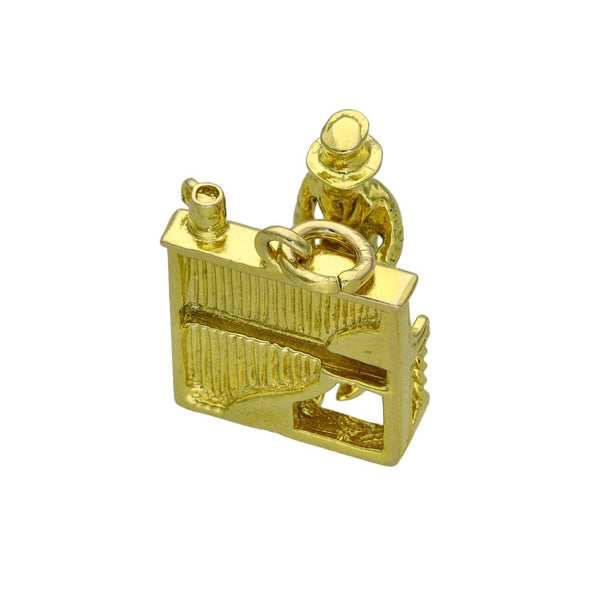 9ct Yellow Gold Pianist Charm - 4.6g