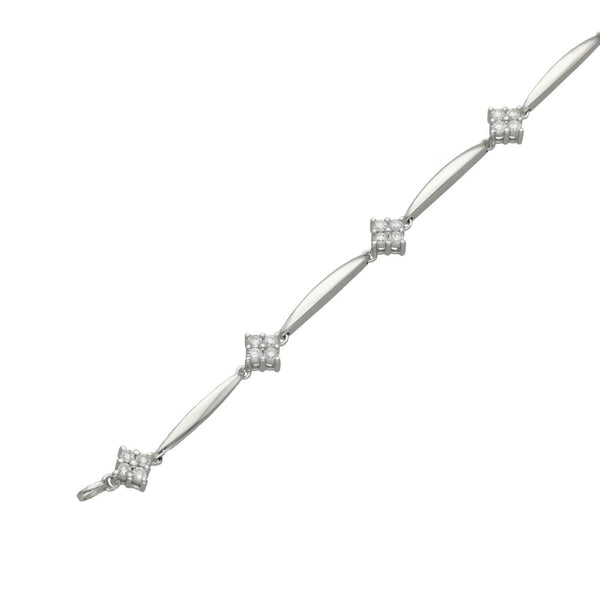 Ladies 18ct White Gold Diamond Set Bracelet - 1.00ct