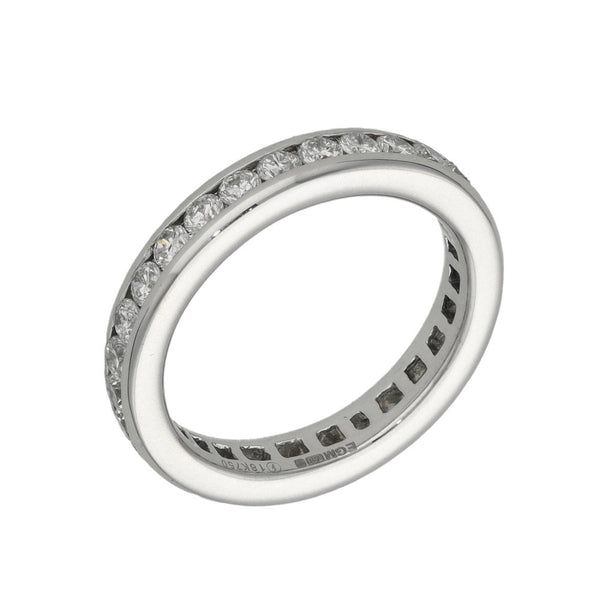 Ladies 18ct White Gold Diamond Full Eternity Ring - 1.20ct