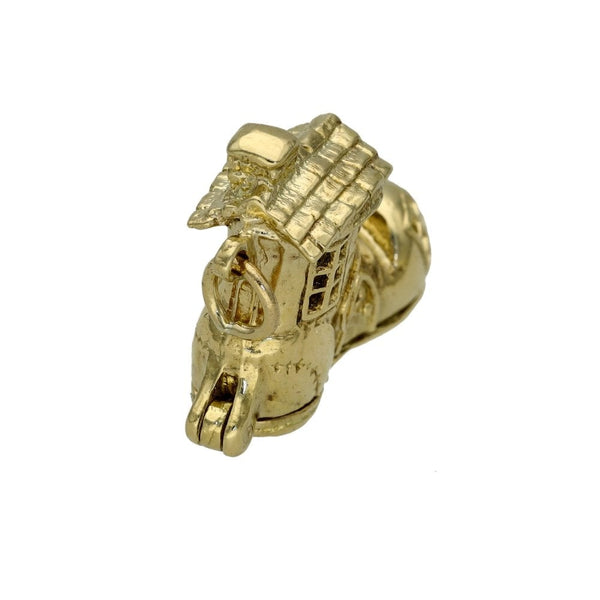 Ladies 9ct Yellow Gold Boot House Charm - 6.7g