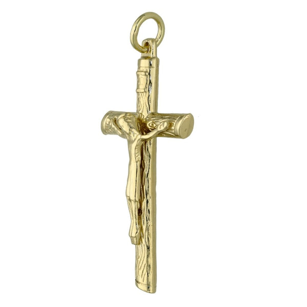 Gents 9ct Yellow Gold Crucifix Pendant - 14.7g