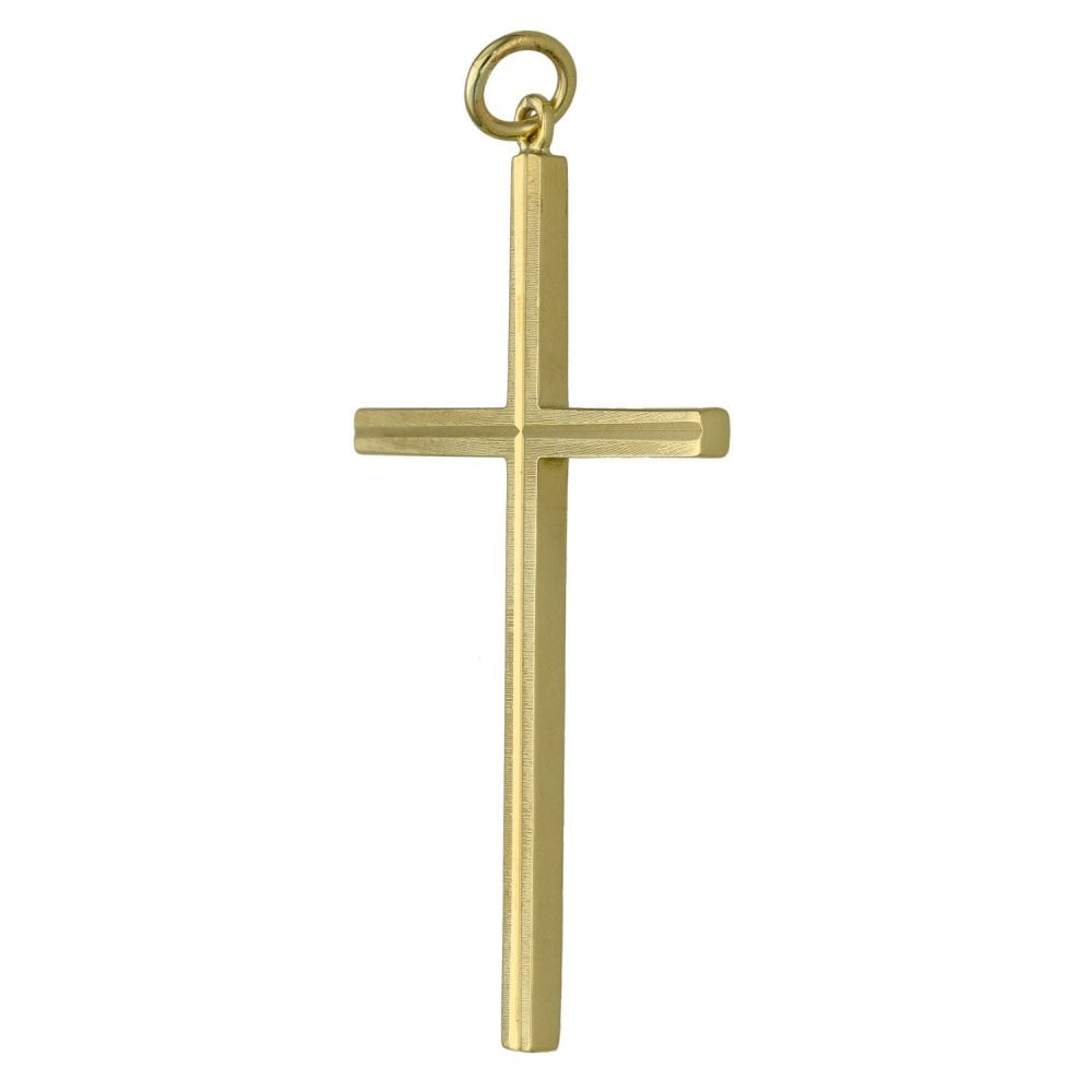 Ladies 9ct Yellow Gold Cross Pendant - 4.1g