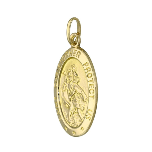 Gents 9ct Yellow Gold St. Christopher Pendant - 2.9g
