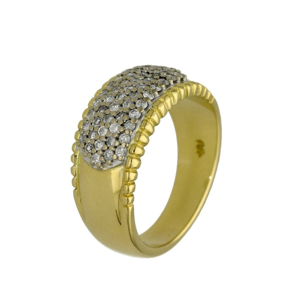 Ladies 18ct Yellow Gold Diamond Cluster Ring - 0.50ct
