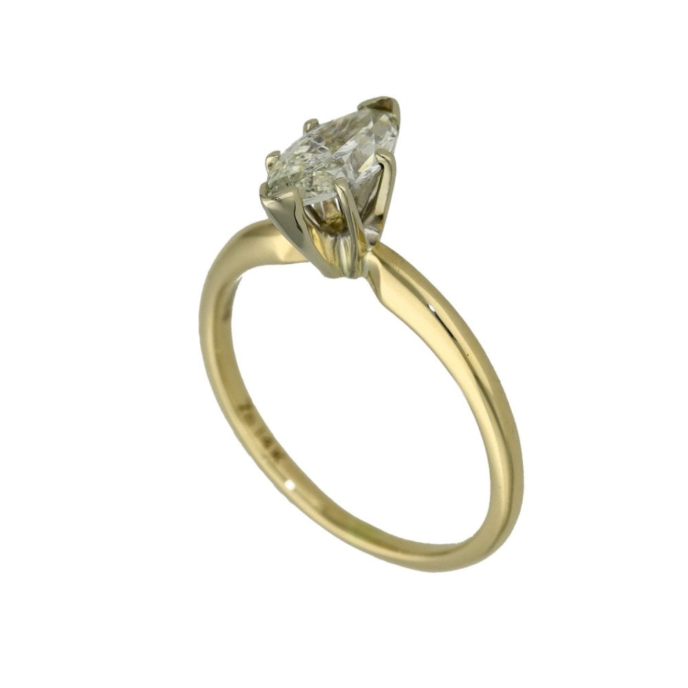 Ladies 14ct Yellow Gold Diamond Solitaire Ring - 0.76ct