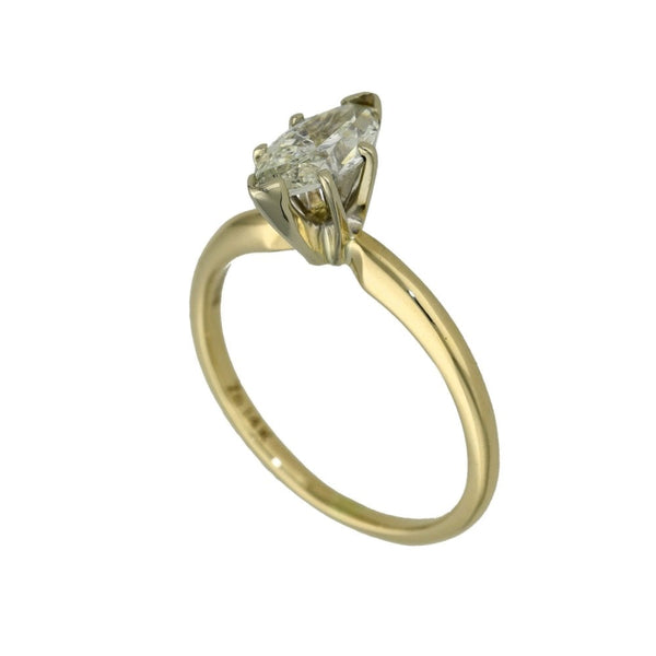 Ladies 14ct Yellow Gold Diamond Solitaire Ring - 0.76ct