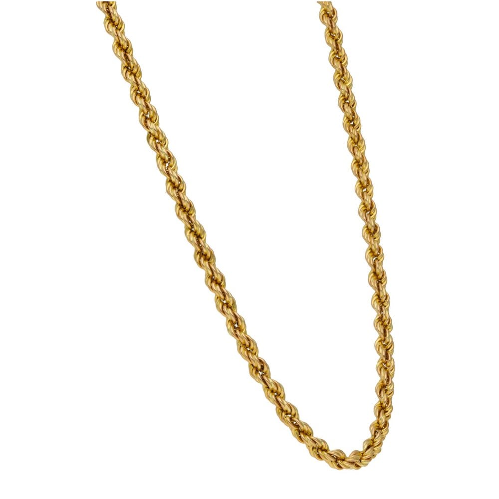 9ct Yellow Gold Rope Chain - 22" - 13.0g