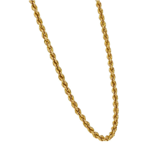 9ct Yellow Gold Rope Chain - 22" - 13.0g