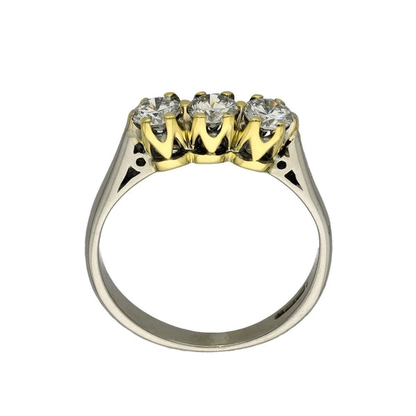 Ladies 18ct White Gold Diamond Trilogy Ring - 0.50ct