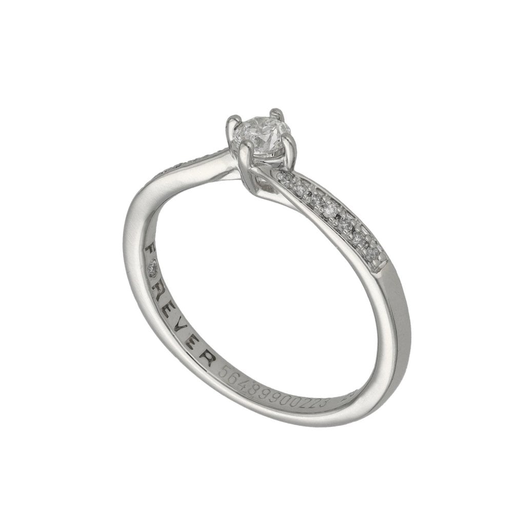 Ladies Platinum Diamond Engagement Ring -  0.25ct