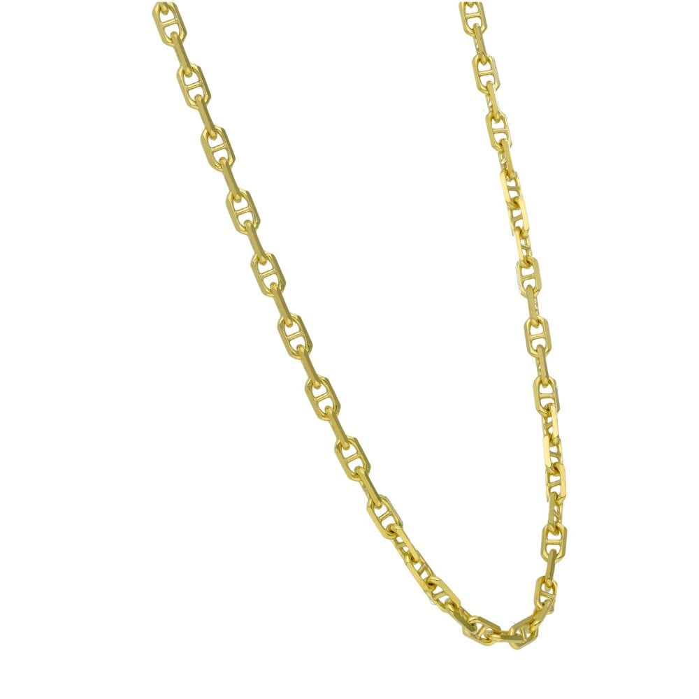 Ladies 9ct Yellow Gold Anchor Belcher Chain - 18" - 10.6g