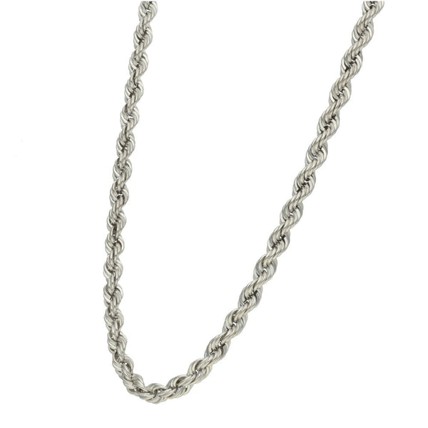 Gents 9ct White Gold Rope Chain - 18" - 30.0g