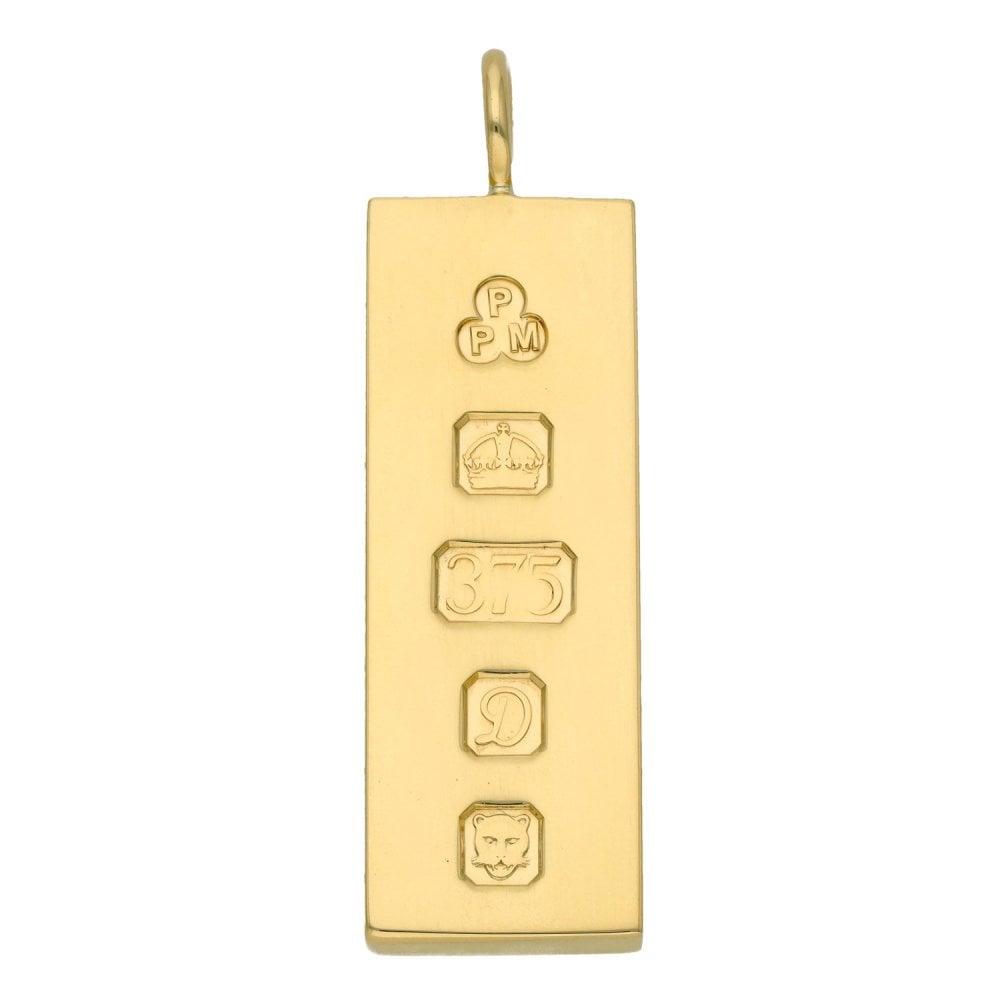 9ct Yellow Gold Ingot Pendant - 30.8g