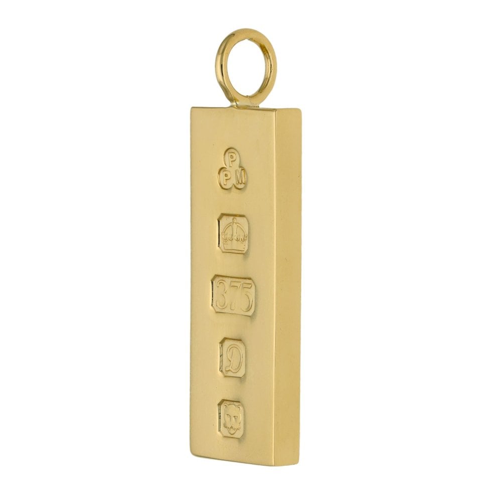 9ct Yellow Gold Ingot Pendant - 30.8g