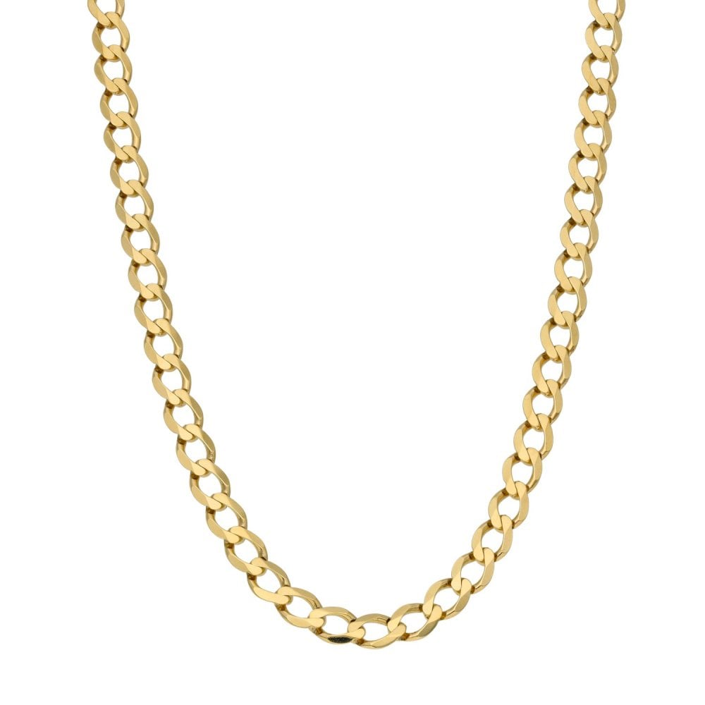 Gents 9ct Yellow Gold Open Curb Chain - 20" - 11.0g