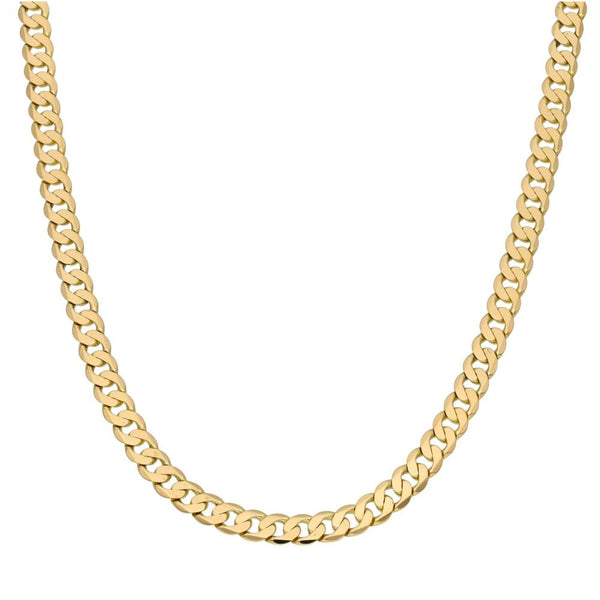 Gents 9ct Yellow Gold Open Curb Chain - 18" - 16.4g