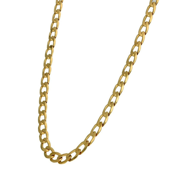 Gents 9ct Yellow Gold Open Curb Chain - 18" - 15.7g