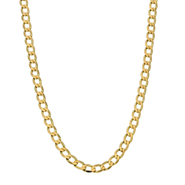 Gents 9ct Yellow Gold Open Curb Chain - 24" - 11.2g