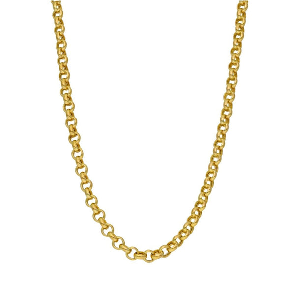 9ct Yellow Gold Hollow Belcher Chain - 24"