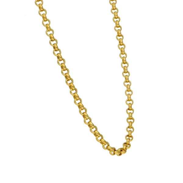 9ct Yellow Gold Hollow Belcher Chain - 24"
