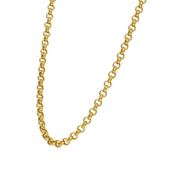 9ct Yellow Gold Hollow Belcher Chain - 24"