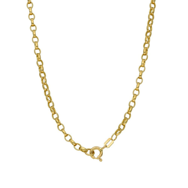 9ct Yellow Gold Oval Link Belcher Chain - 19" - 9.6g