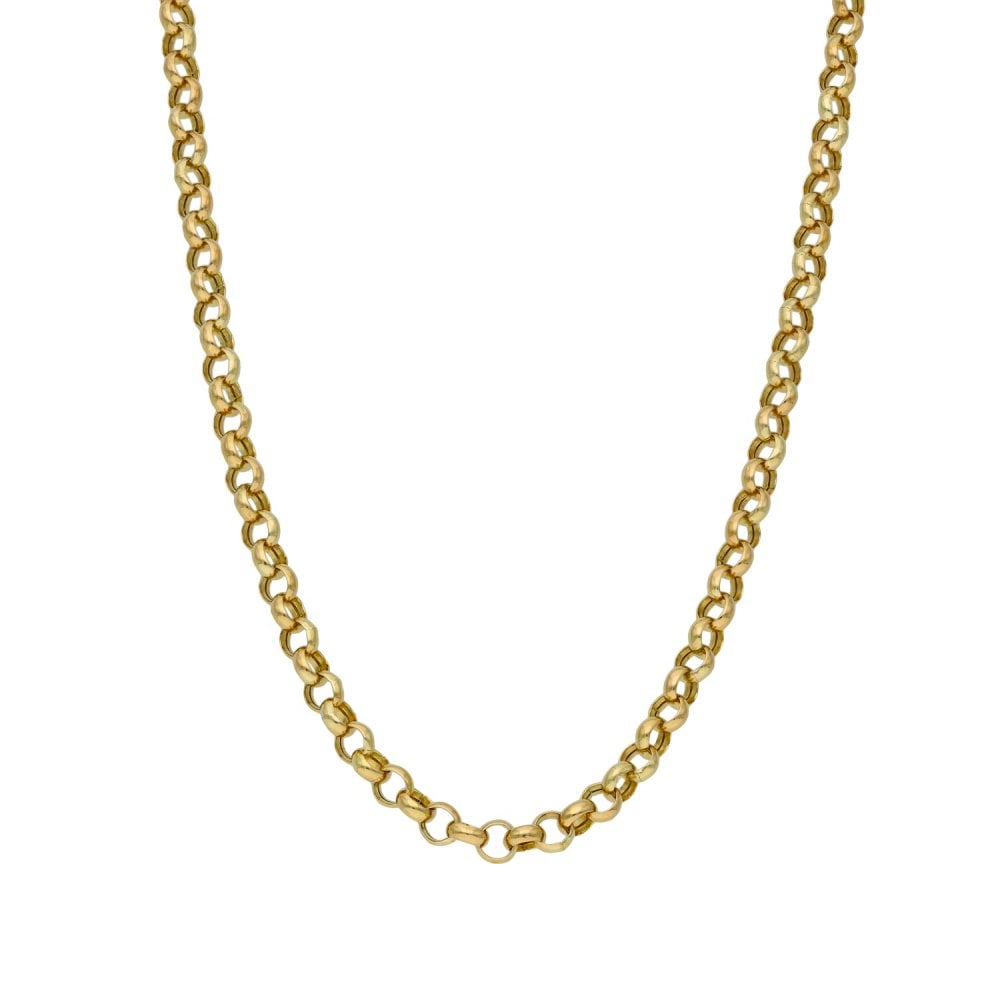 Gents 9ct Yellow Gold Belcher Chain - 20" - 3.9g