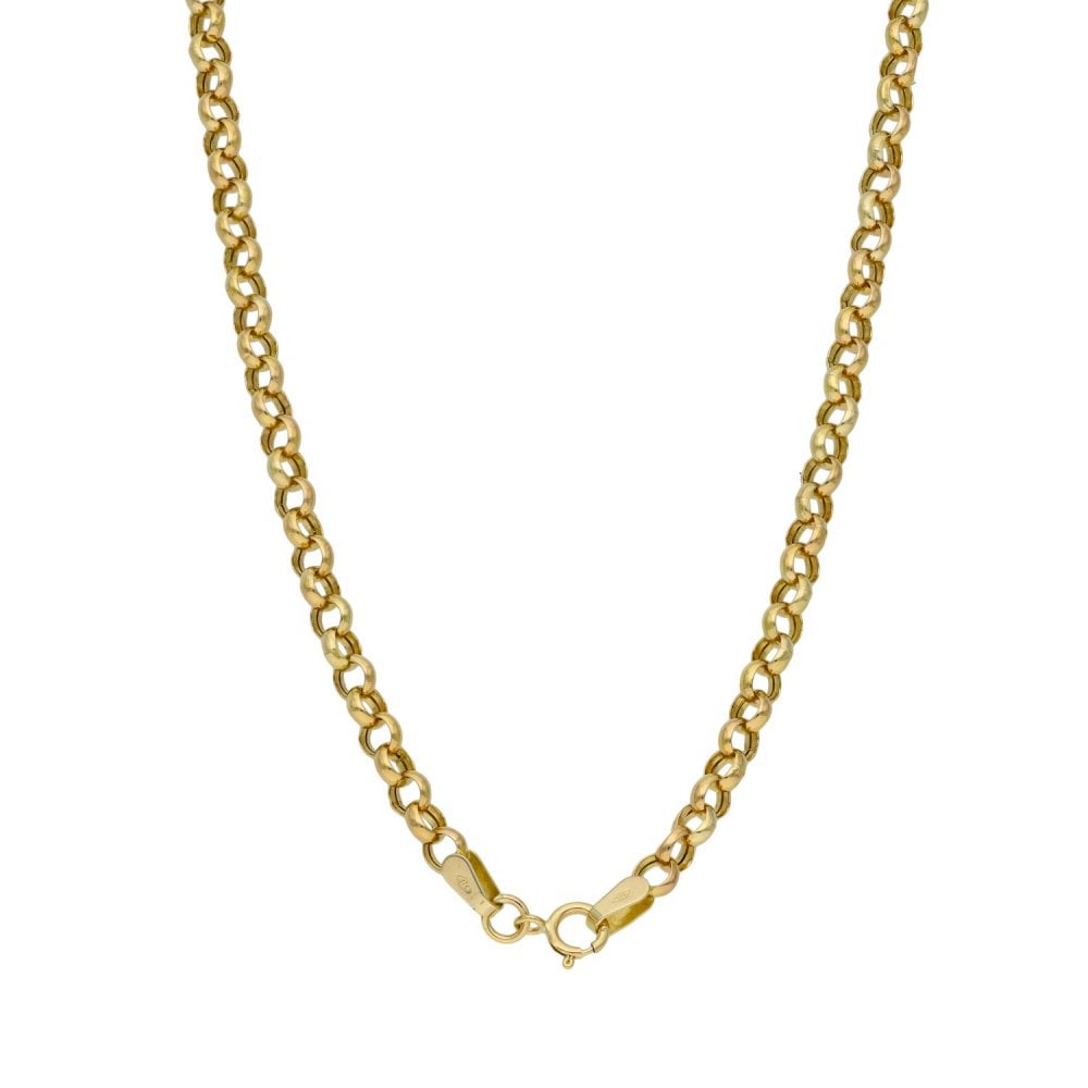 Gents 9ct Yellow Gold Belcher Chain - 20" - 3.9g