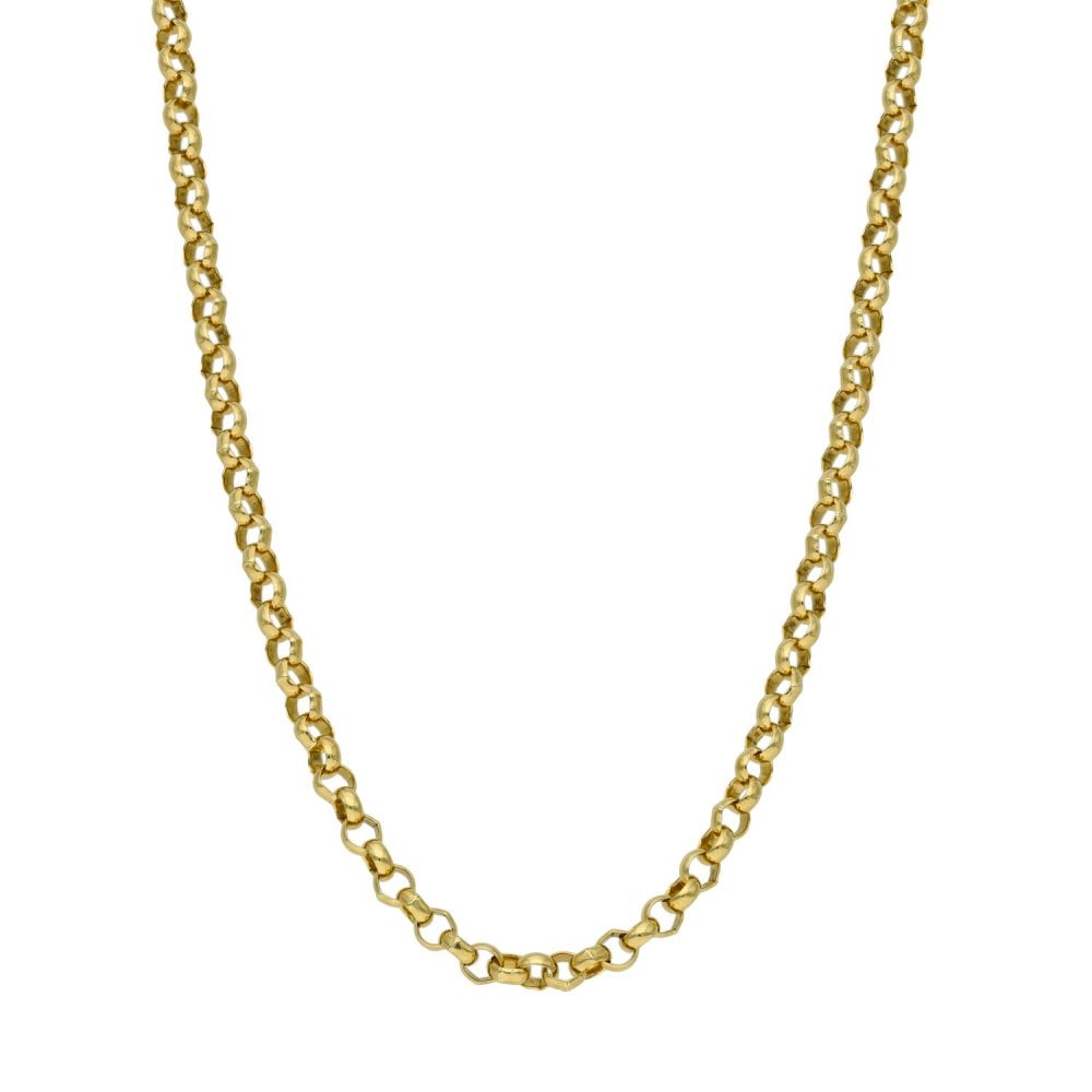 9ct Yellow Gold Belcher Chain - 24" - 12.3g