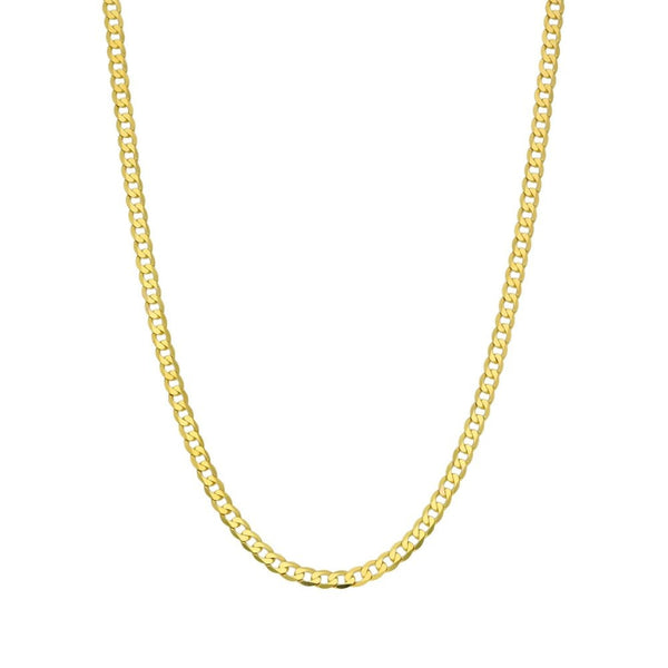 Ladies 9ct Yellow Gold Curb Necklace - 18" - 4.1g
