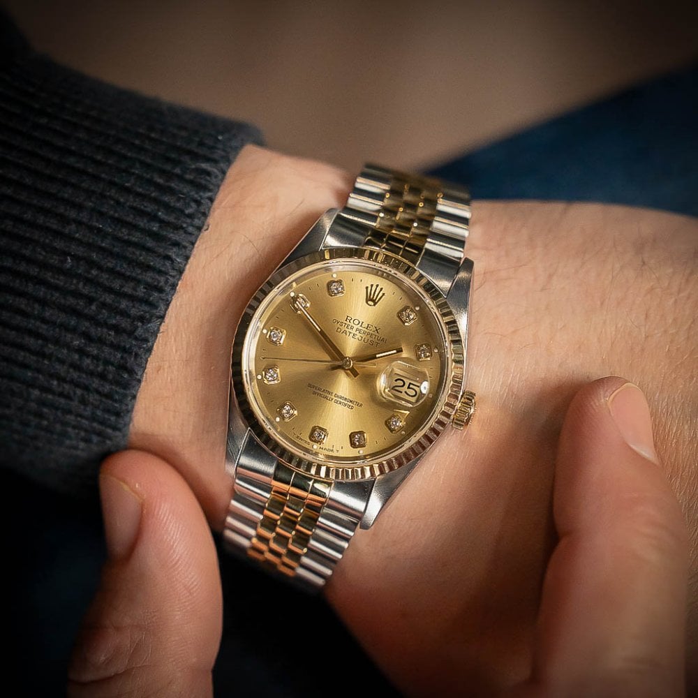 Datejust 16233 - Champagne Diamond Dial - 1995