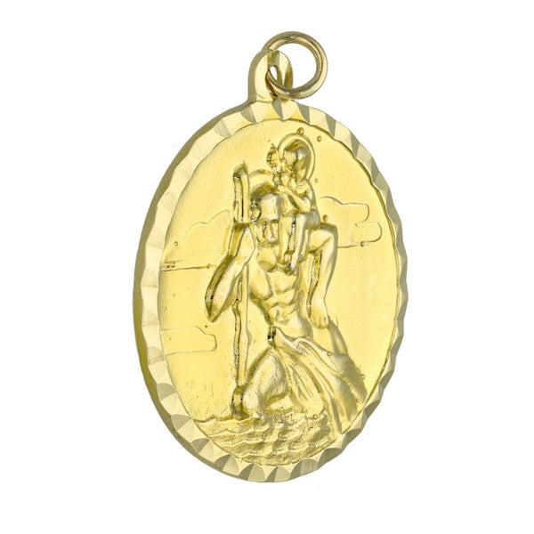 9ct Yellow Gold St. Christopher Pendant - 12.0g