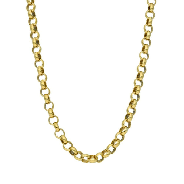 9ct Yellow Gold Round Belcher Chain - 19" - 22.1g