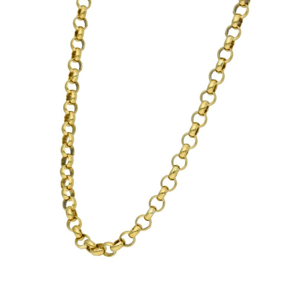 9ct Yellow Gold Round Belcher Chain - 19" - 22.1g