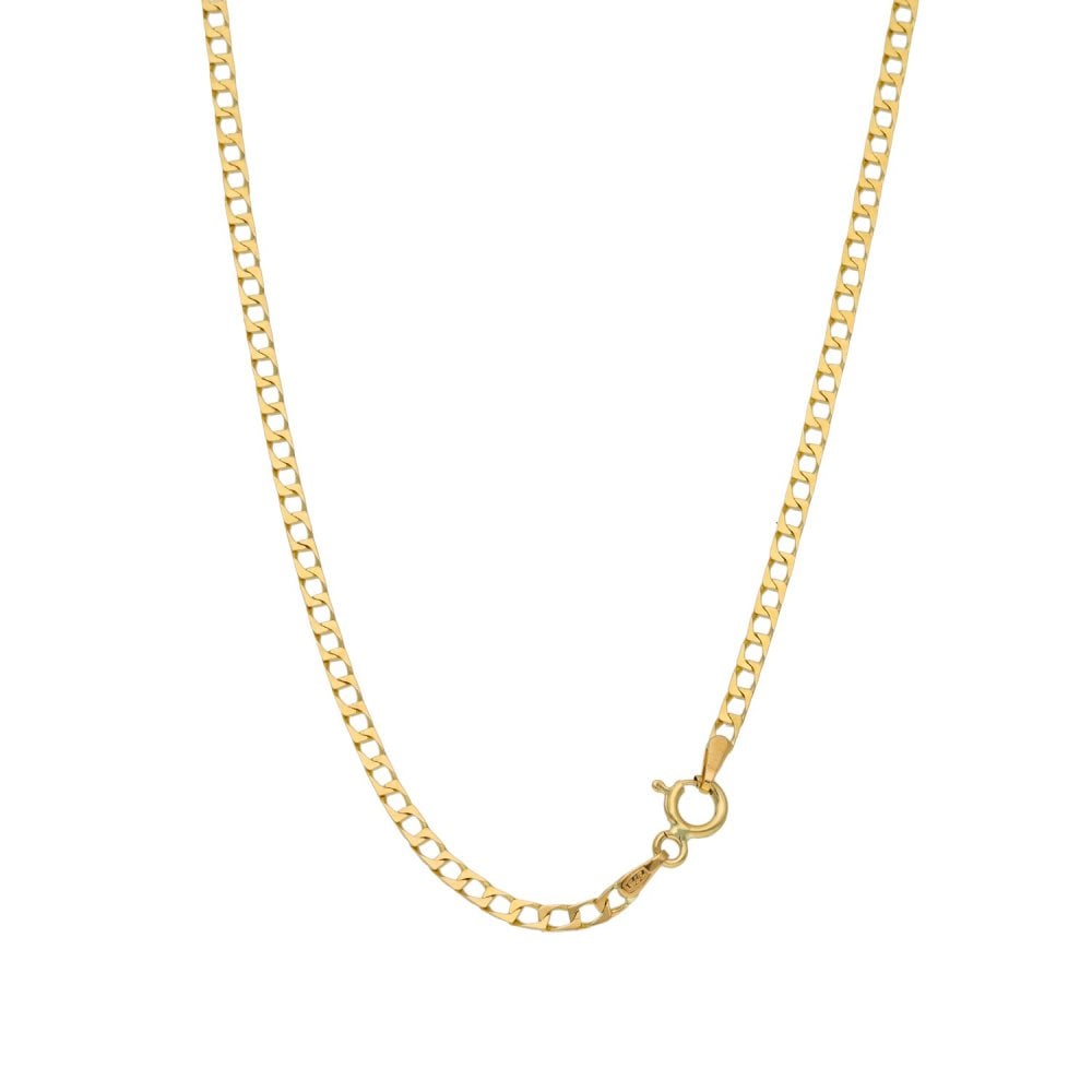 9ct Yellow Gold Ingot Pendant & 18" Chain - 7.5g