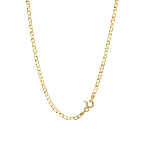 9ct Yellow Gold Ingot Pendant & 18" Chain - 7.5g