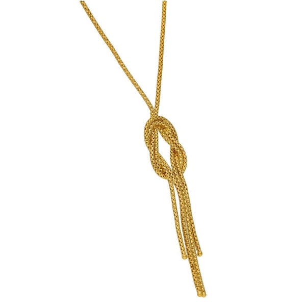 9ct Yellow Gold Popcorn Knot Necklace- 18"- 6.2g