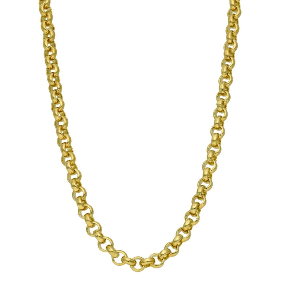 Gents 9ct Yellow Gold Belcher Chain - 24" - 36.9g