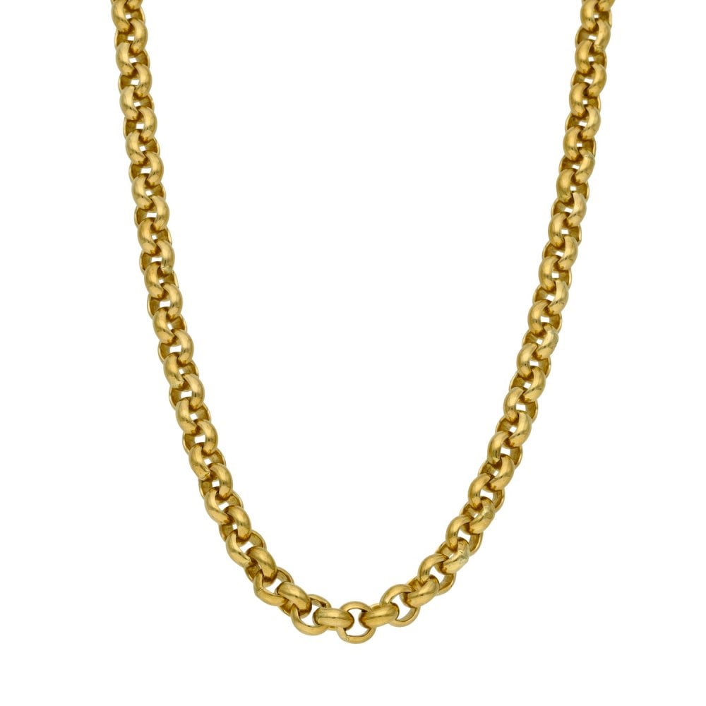 Gents 9ct Yellow Gold Belcher Chain - 25" - 49.5g