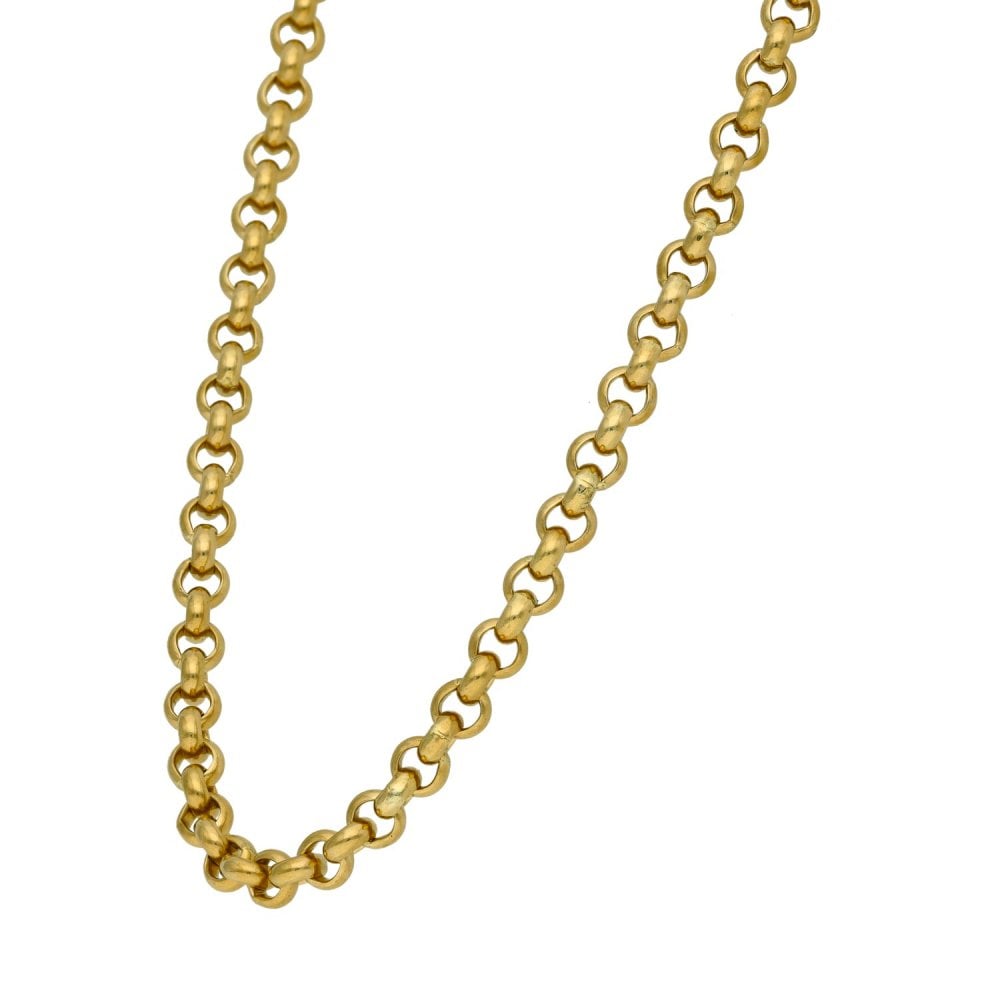 Gents 9ct Yellow Gold Belcher Chain - 25" - 49.5g