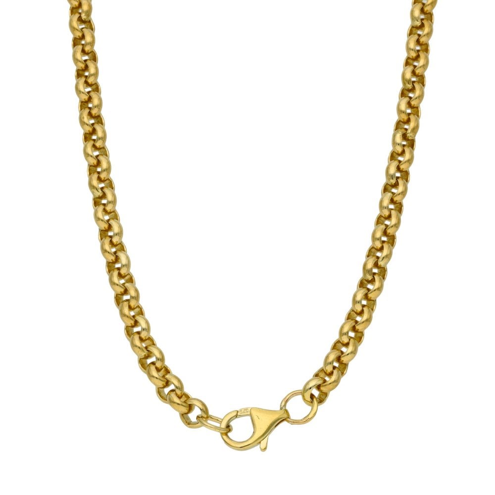 Gents 9ct Yellow Gold Belcher Chain - 25" - 49.5g