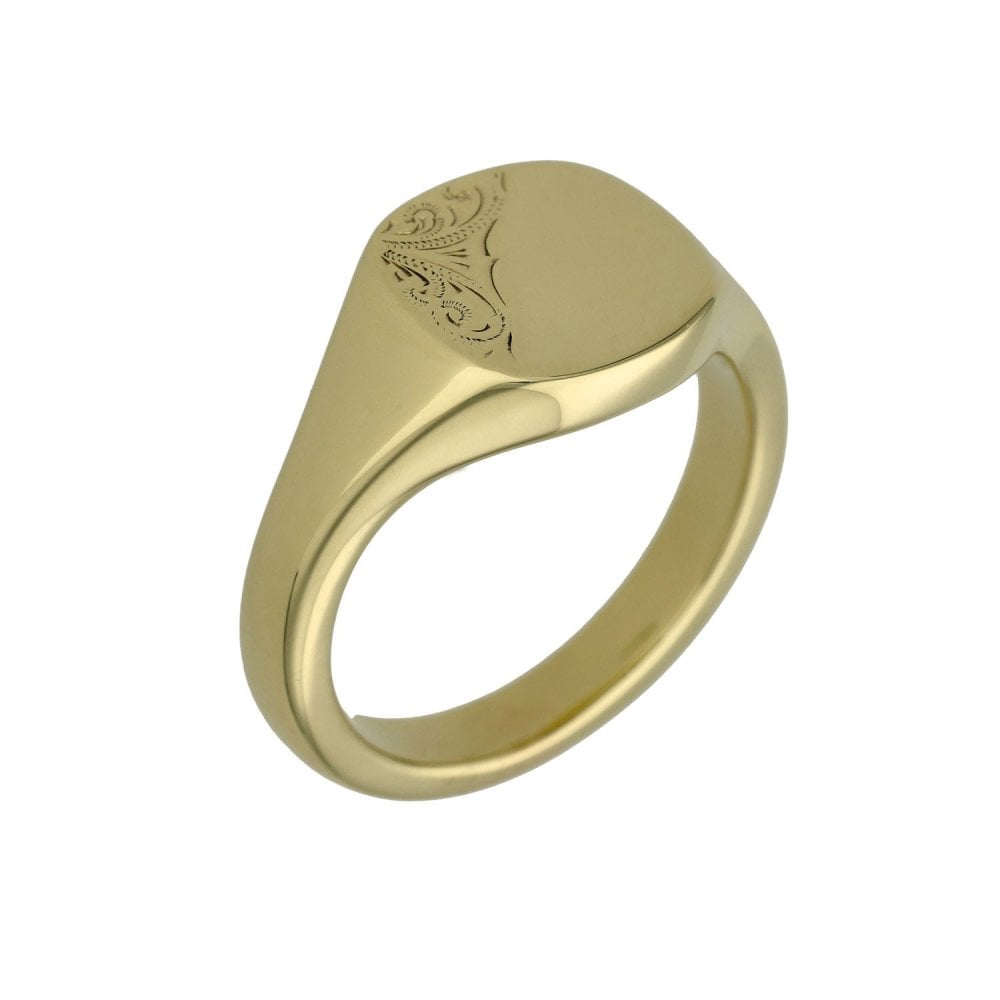 Gents 9ct Yellow Gold Signet Ring - Size Y