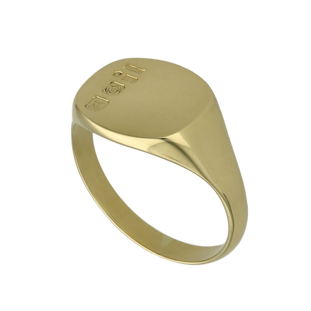 Gents 9ct Yellow Gold Signet Ring - Size W - 4.1g