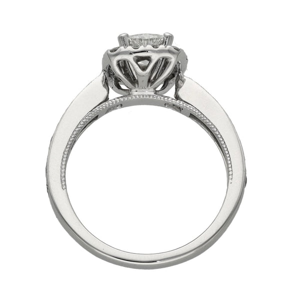 Ladies 18ct White Gold Diamond Cluster Ring - 1.00ct
